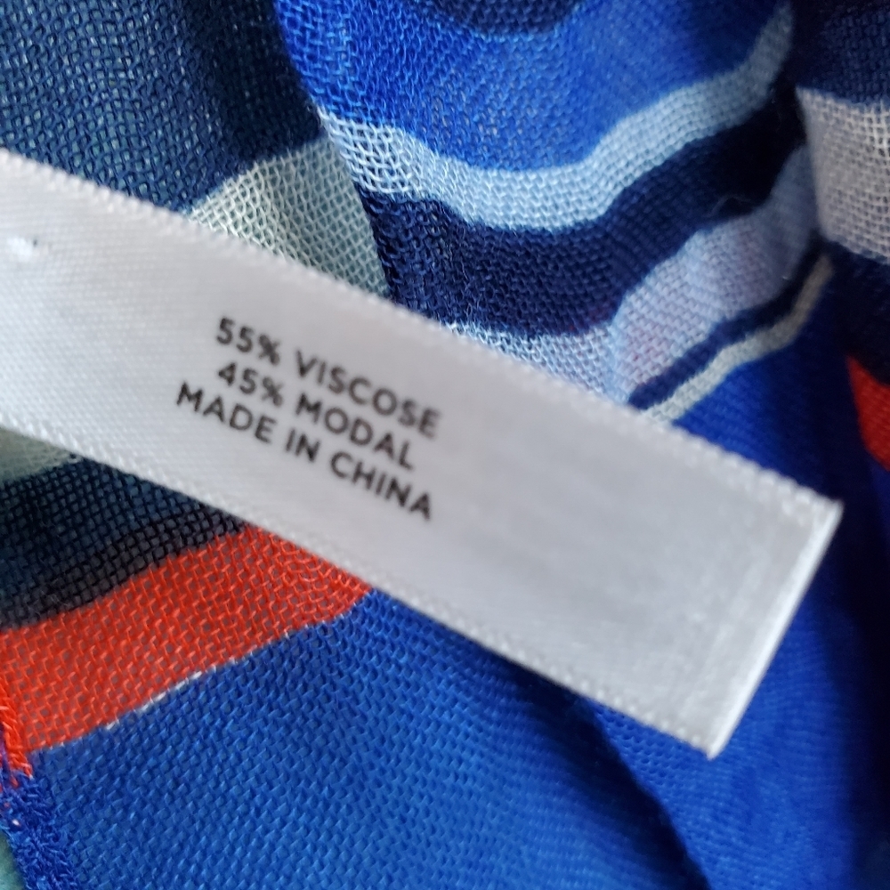 Talbots Scarf - Modal Rectangular Striped Scarf - Picture 5 of 5
